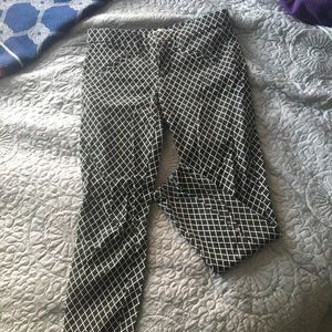 Black and white patterned pants